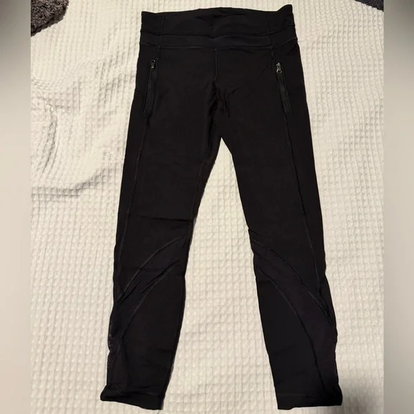 Lululemon Athletica Inspire Tight II (Mesh) Black Leggings - Picture 1 of 6